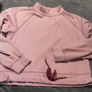 Women’s Pink Stripe Mock-Neck Sweater